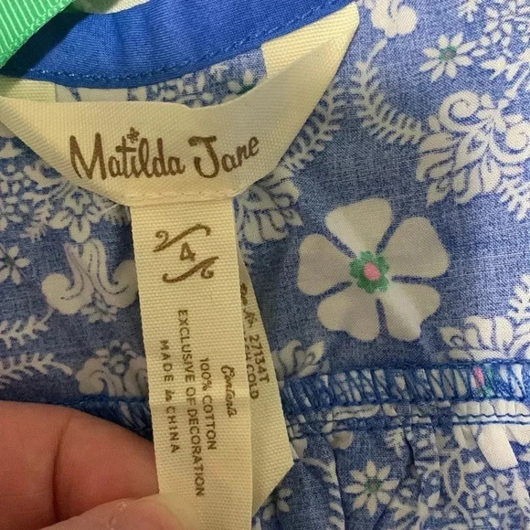 Girls Matilda Jane Simply Symmetry Tunic Size 4 Blue/White/Pink NEW WITH TAGS - Picture 10 of 10